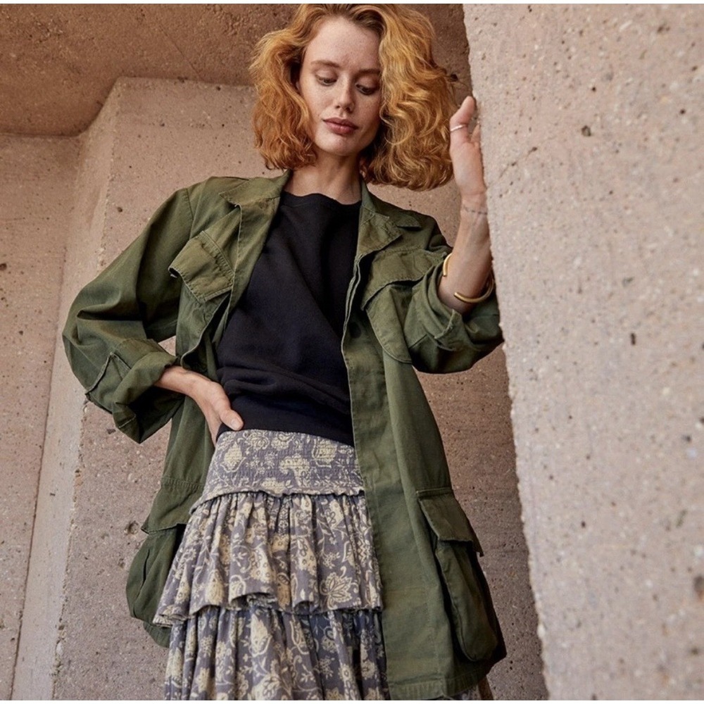 NWT Unsubscribed Smocked Mini Skirt Sz 8 Floral Boho Festival Feminine MSRP $178